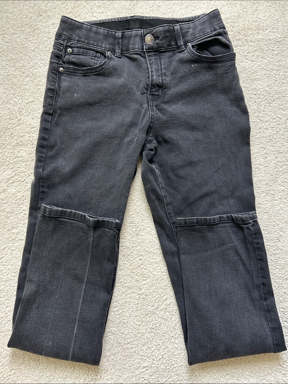 Women's Black Straight Jeans, Size 8